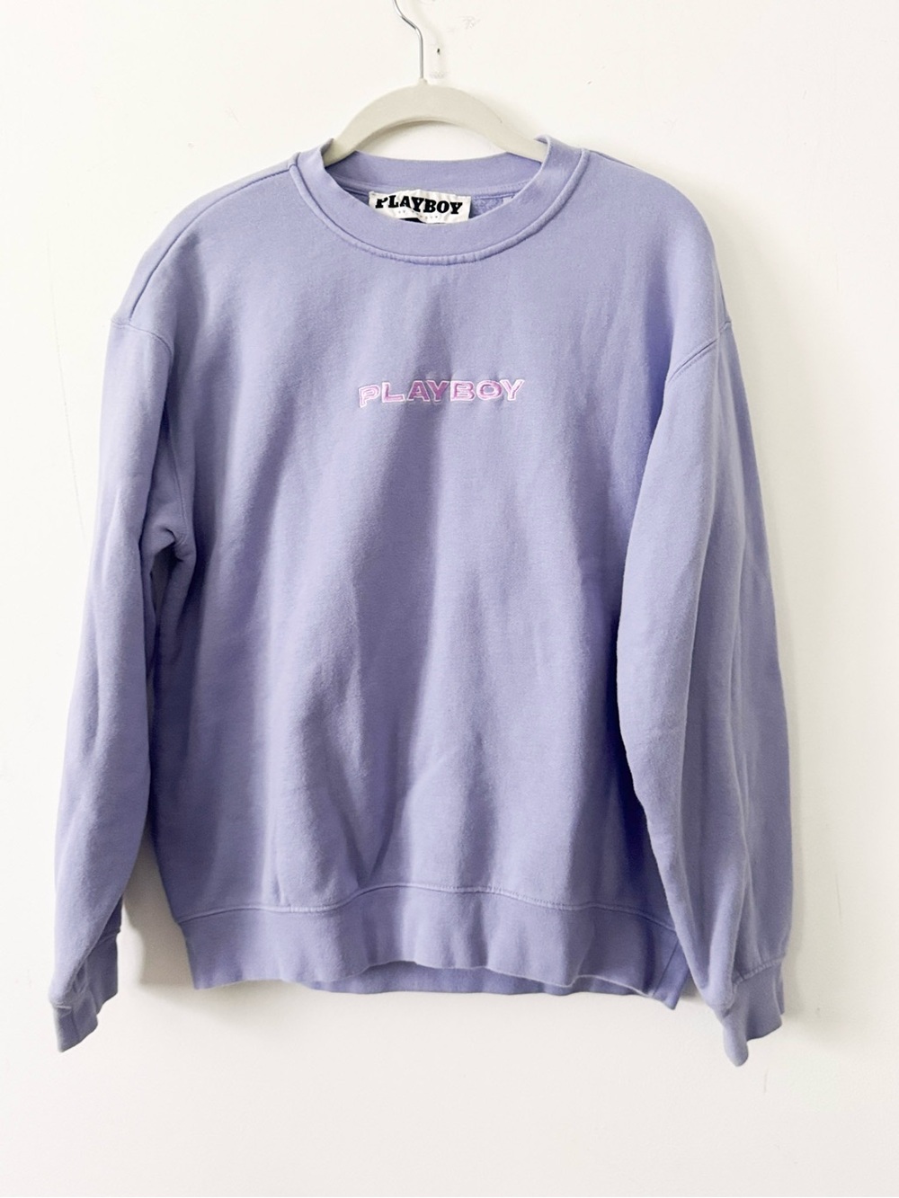 Playboy x PacSun Lavender Graphic Crewneck Sweatshirt Y2K Size Small
